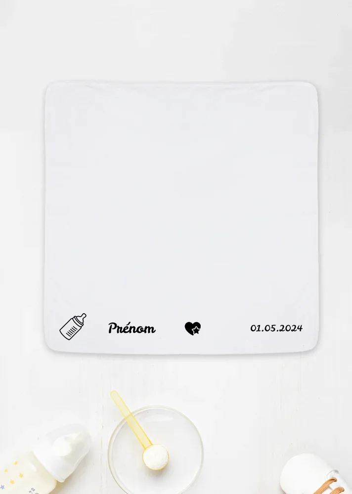 couverture bébé à personnaliser cadeau naissance personnalisé prénom et date de naissance
