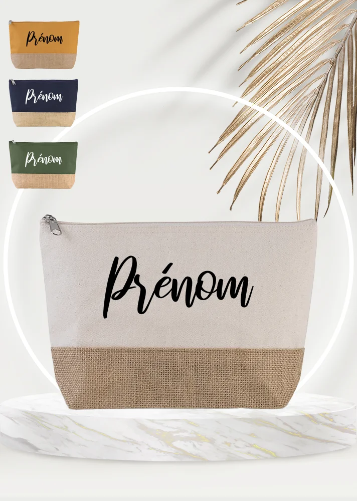 trousse plusieurs couleurs cadeau personnalisé prénom